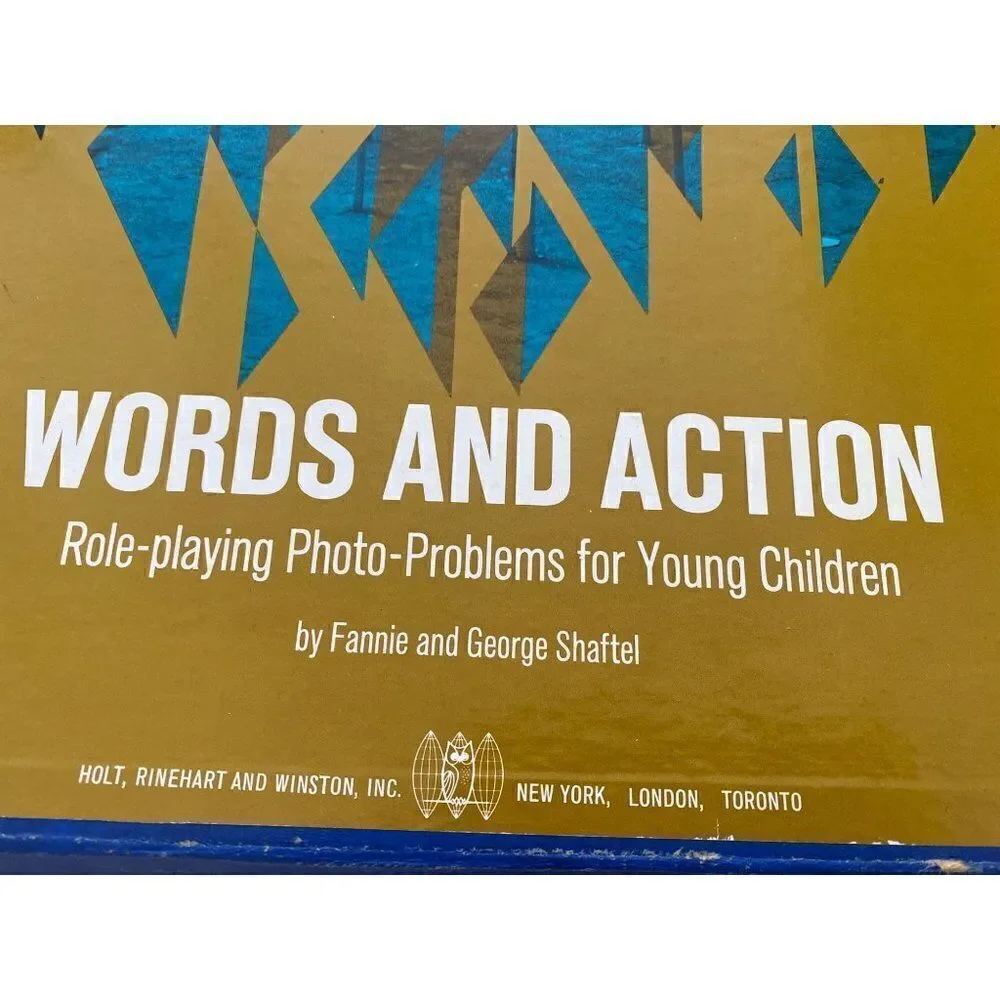 Vintage WORDS AND ACTION  Role Playing 1967 Fannie George Shaftel